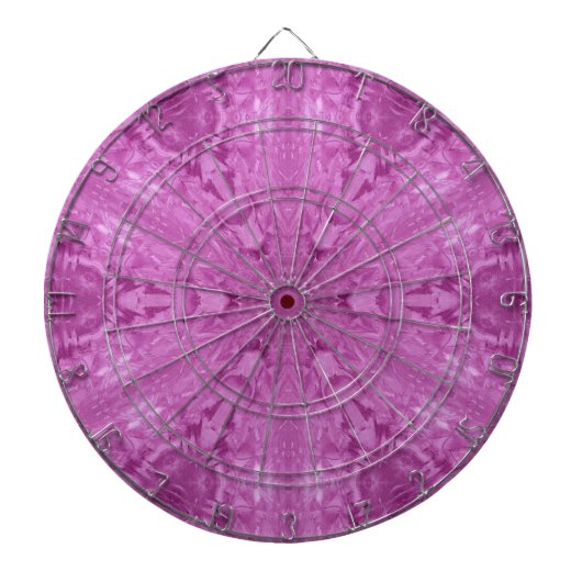 Prachtig roze meisje Lace Kaleidoscope Patroon Dartbord (Voorkant)