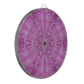 Prachtig roze meisje Lace Kaleidoscope Patroon Dartbord (Voorkant Links)