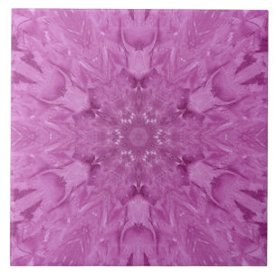 Prachtig roze meisje Lace Kaleidoscope Patroon Tegeltje