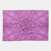 Prachtig roze meisje Lace Kaleidoscope Patroon Theedoek (Horizontaal)