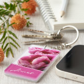 Prachtig Roze Tulip, speciaal Sleutelhanger (Voorkant Rechts)