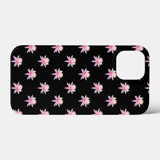 Prachtig roze witte Lotus Flower Pattern Case-Mate iPhone Case (Achterkant (horizontaal))