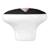 Prachtig roze witte Lotus Flower Pattern Keramische Knop (Zijkant)