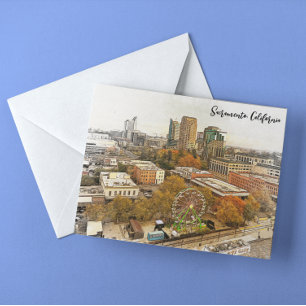 Prachtig Sacramento California City Uitzicht Briefkaart