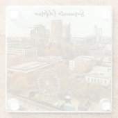 Prachtig Sacramento California City Uitzicht Glazen Onderzetter (Achterkant)