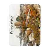 Prachtig Sacramento California City Uitzicht Magneet (Verticaal)