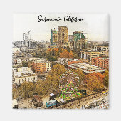 Prachtig Sacramento California City Uitzicht Magneet (Voorkant)