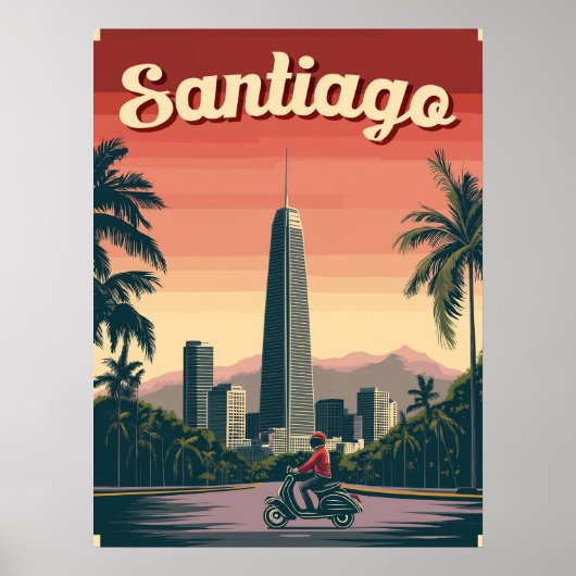 Prachtig Santiago, Chili Poster (Voorkant)