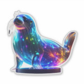 Prachtig Schattige zegel Sticker (Voorkant)