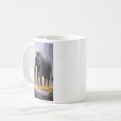 Prachtig schilderen van een olifant in zijn Natuur Koffiemok (Voorkant links)