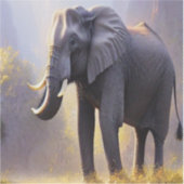 Prachtig schilderen van een olifant in zijn Natuur Sticker (Voorkant)