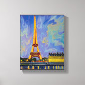 Prachtig schilderij van Eiffeltoren. Canvas Afdruk (Voorkant)