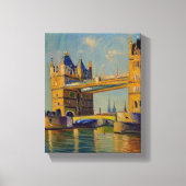 Prachtig schilderij van London Bridge Canvas Afdruk (Voorkant)