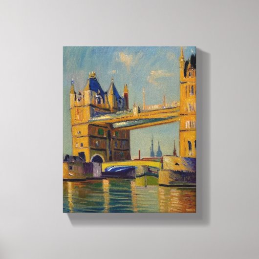 Prachtig schilderij van London Bridge Canvas Afdruk (Voorkant)