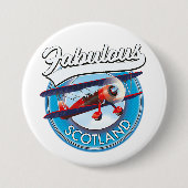 Prachtig Schotland retro stijl reis patch Ronde Button 7,6 Cm (Voorkant)