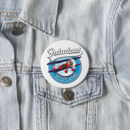 Prachtig Schotland retro stijl reis patch Ronde Button 7,6 Cm (In situ)