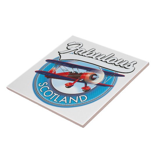 Prachtig Schotland retro stijl reis patch Tegeltje (Zijkant)