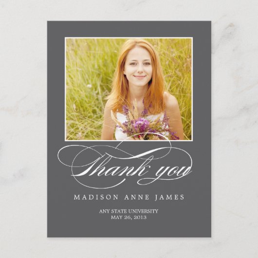 Prachtig script Afstuderen dank je kaart (Voorkant)