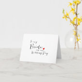 Prachtig script - naar mijn bride op onze huwelijk kaart (Gele Bloem)