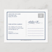 Prachtig script Save the Date Kaart (Achterkant)