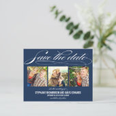 Prachtig script Save the Date Kaart (Staand voorkant)