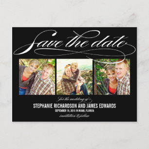 Prachtig script Save the Date Kaart