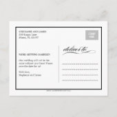 Prachtig script Save the Date Kaart (Achterkant)