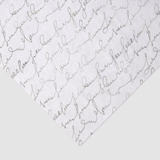 Prachtig  script tissuepapier (Detail)