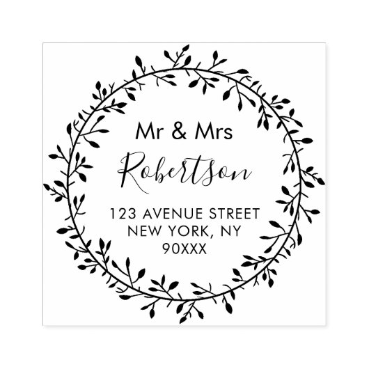 prachtig scriptadres rubberstempel (Afrduk)