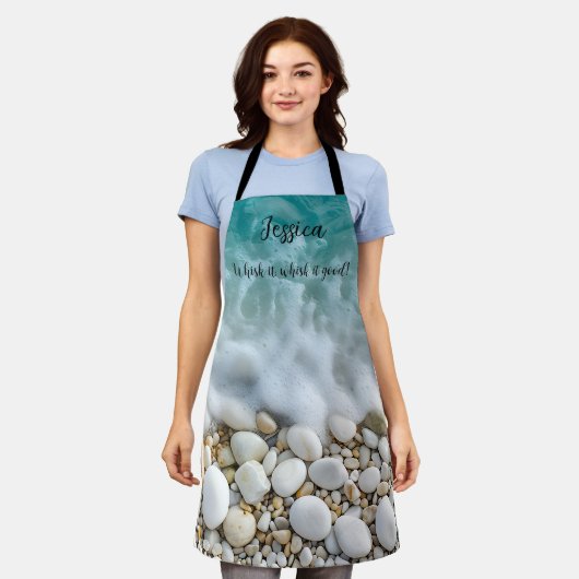 Prachtig Seaside Effect in Minimalisme Pastels Schort (Gedragen)