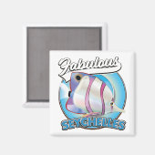Prachtig Seychellen retro logo Magneet (Voorkant / Achterkant)