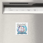Prachtig Seychellen retro logo Magneet (Insitu (Vaatwasser))