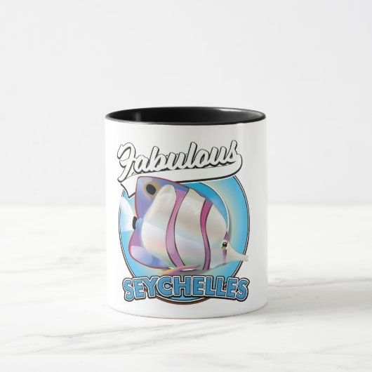 Prachtig Seychellen retro logo Mok (Midden)