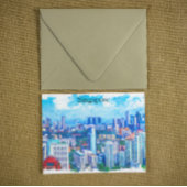 Prachtig Singapore Azië Panorama Uitzicht Briefkaart