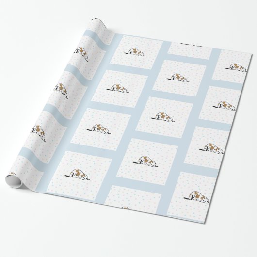 Prachtig slaappuppy wrappaper cadeaupapier (Uitgerold)