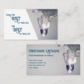 Prachtig smeltend ijs met motivatie quote visitekaartje (Voorkant / Achterkant)