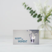 Prachtig smeltend ijs met motivatie quote visitekaartje (Staand voorkant)