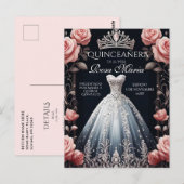 Prachtig Spaans Quinceañera Roos Briefkaart (Voorkant / Achterkant)