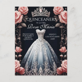 Prachtig Spaans Quinceañera Roos Briefkaart