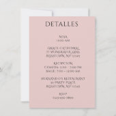 Prachtig Spaans Quinceañera Roos Kaart (Achterkant)