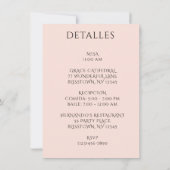 Prachtig Spaans Quinceañera Roos Kaart (Achterkant)