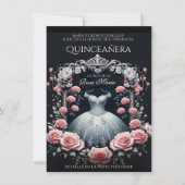 Prachtig Spaans Quinceañera Roos Kaart (Voorkant)