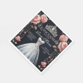 Prachtig Spaans Quinceañera Roos Servet (Hoek)