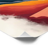 Prachtig Space Poster thema met landschap (Hoek)