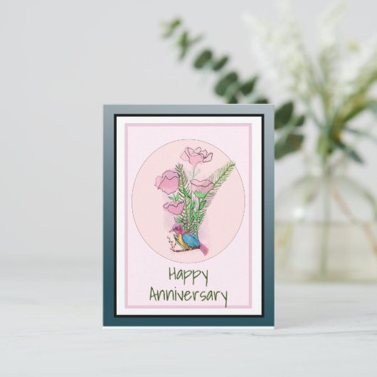 Prachtig, speciaal aangepast voor Jubileum bij vro Briefkaart (Staand voorkant)