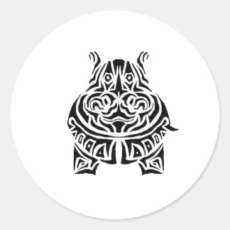 Prachtig speelse tribale Tattoos Ronde Sticker