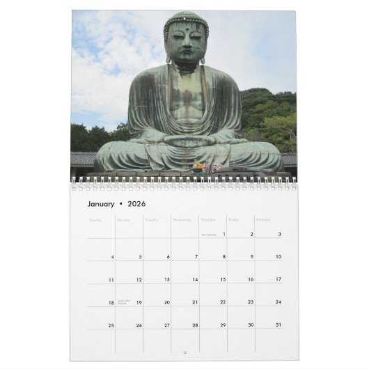 Prachtig Spiritueel Boeddha-standbeeld 2015 Kalender (Jan 2026)