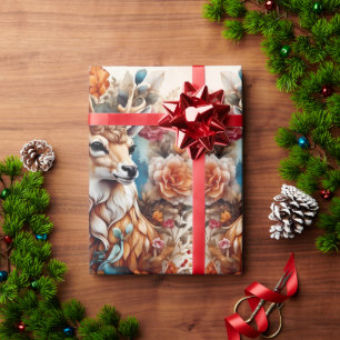 Prachtig Stag in tussen de bloemen Cadeaupapier