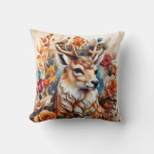 Prachtig Stag in tussen de bloemen Kussen (Voorkant)