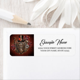 Prachtig Steampunk design Etiket